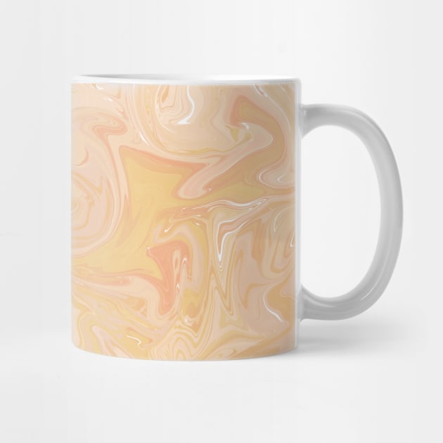 Pastel Orange Silk Marble - Digital Liquid Paint by GenAumonier